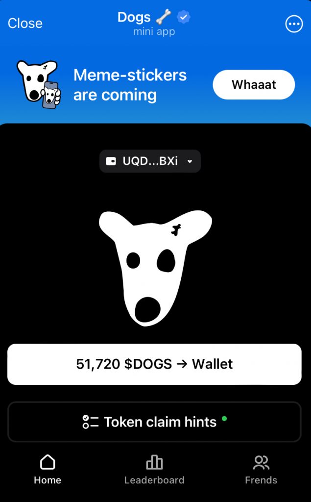 Dogs airdrop tokens